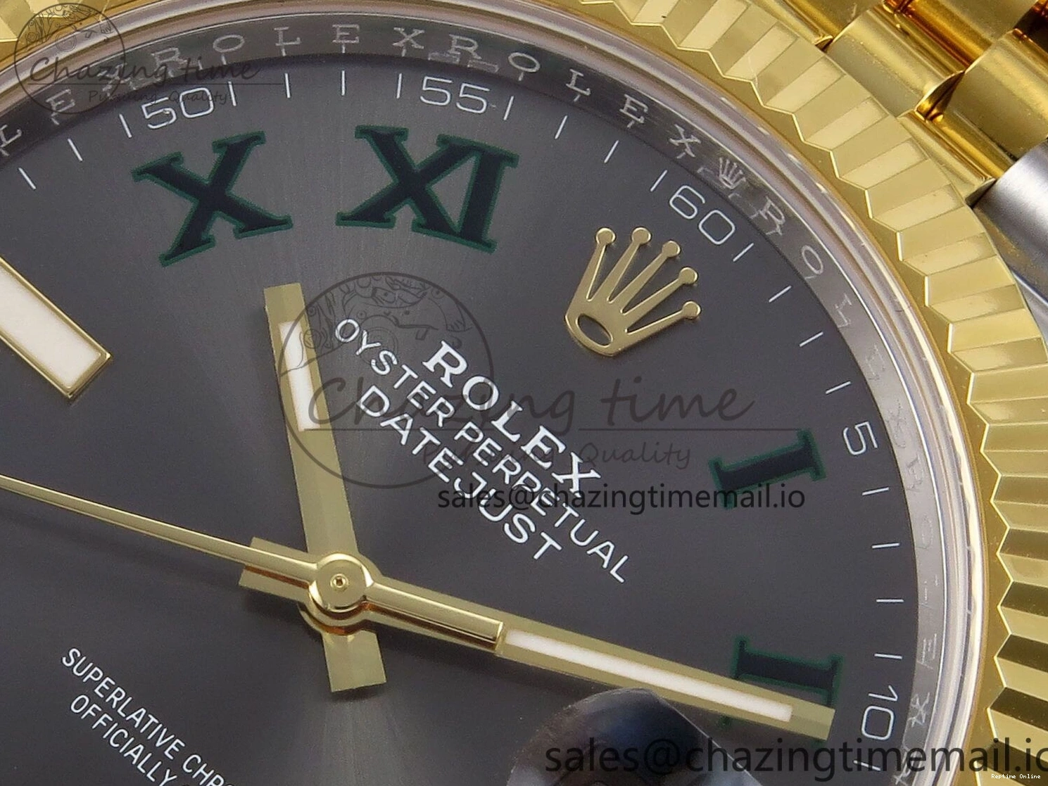 0513 DateJust 41 SS YG ARF 1:1 Best Edition 904L Steel Gray Green Roman Dial on Jubilee Bracelet SH Casual 1245